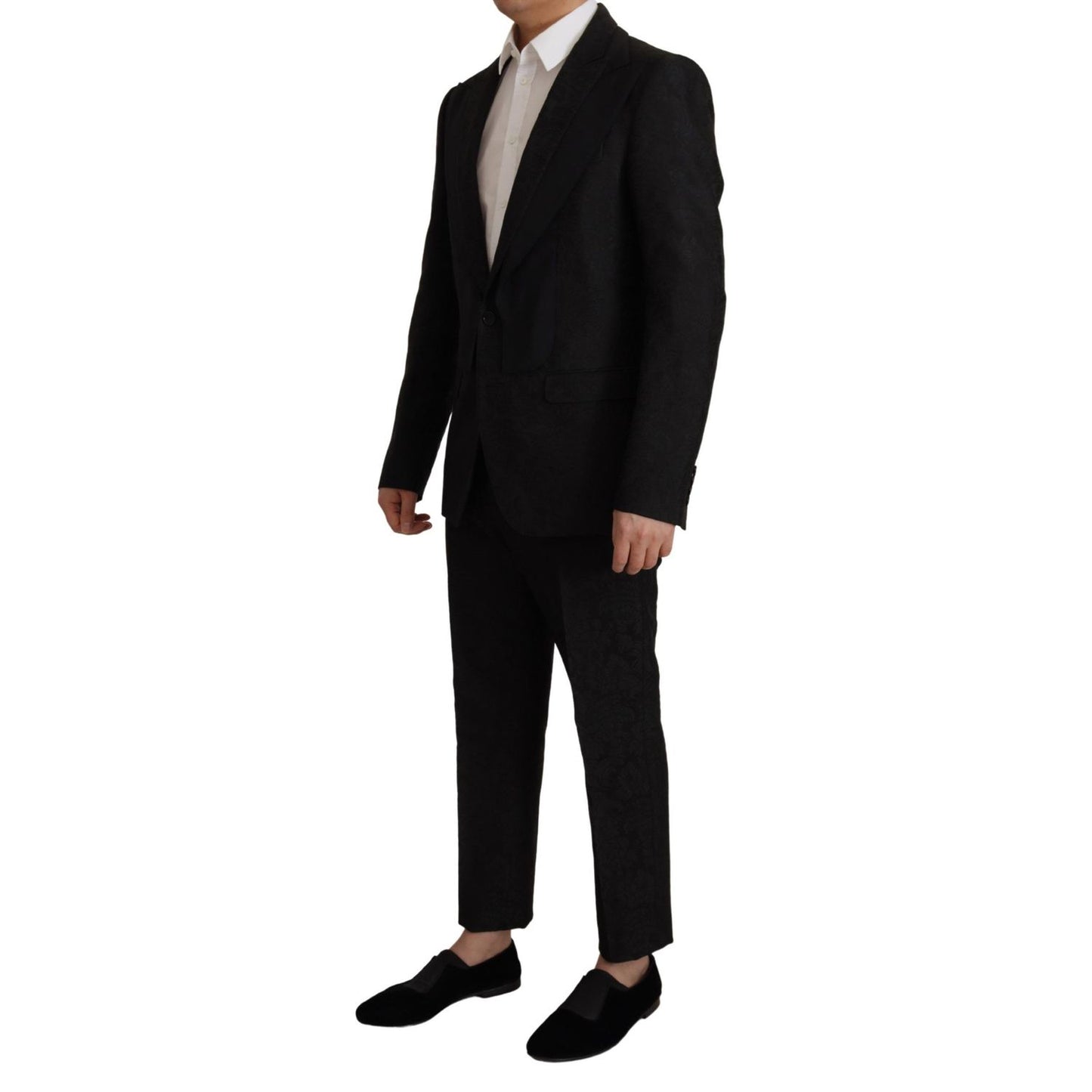 Dolce & Gabbana Black Polyester Formal 2 Piece MARTINI Suit