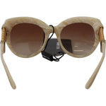 Dolce & Gabbana Beige Chic Acetate Women's Sunglasses Dolce & Gabbana Dim Gray