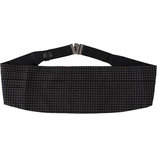 Dolce & Gabbana Black Polka Dot Wide Waist Men Belt Cummerband 1728,67345645728,Accessories,Belts - Accessories,Black,Cummerbund - Men - Accessories,Dolce & Gabbana,High-Waist Belts - Belts - Accessories,IT52 | L,Material: 100% Silk,Men,Men - Accessories,