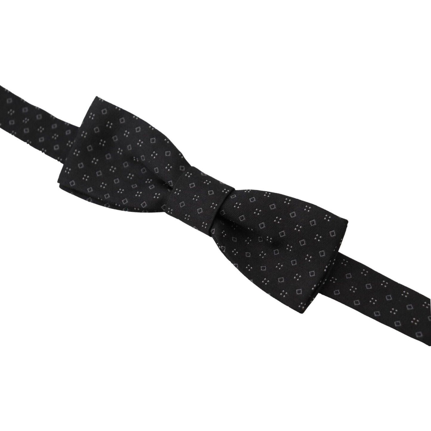 Dolce & Gabbana Black Pattern Silk Adjustable Neck Papillon Bow Tie 1728,67345645728,Accessories,Black,Bowties - Ties and Formal Accessories - Accessories,Dolce & Gabbana,Material: 100% Silk,Men,Men - Accessories,New with tags,Ties & Bowties - Men - Acces