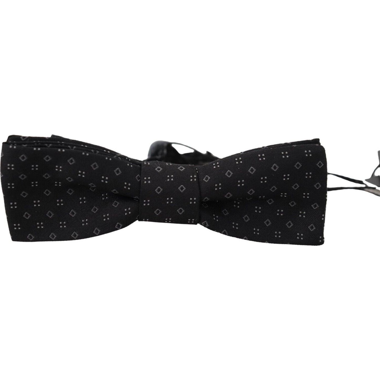 Dolce & Gabbana Black Pattern Silk Adjustable Neck Papillon Bow Tie 1728,67345645728,Accessories,Black,Bowties - Ties and Formal Accessories - Accessories,Dolce & Gabbana,Material: 100% Silk,Men,Men - Accessories,New with tags,Ties & Bowties - Men - Acces