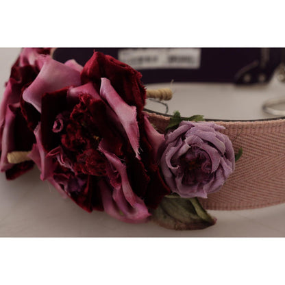 Dolce & Gabbana Multicolor Floral Appliques Metal Shoulder Strap