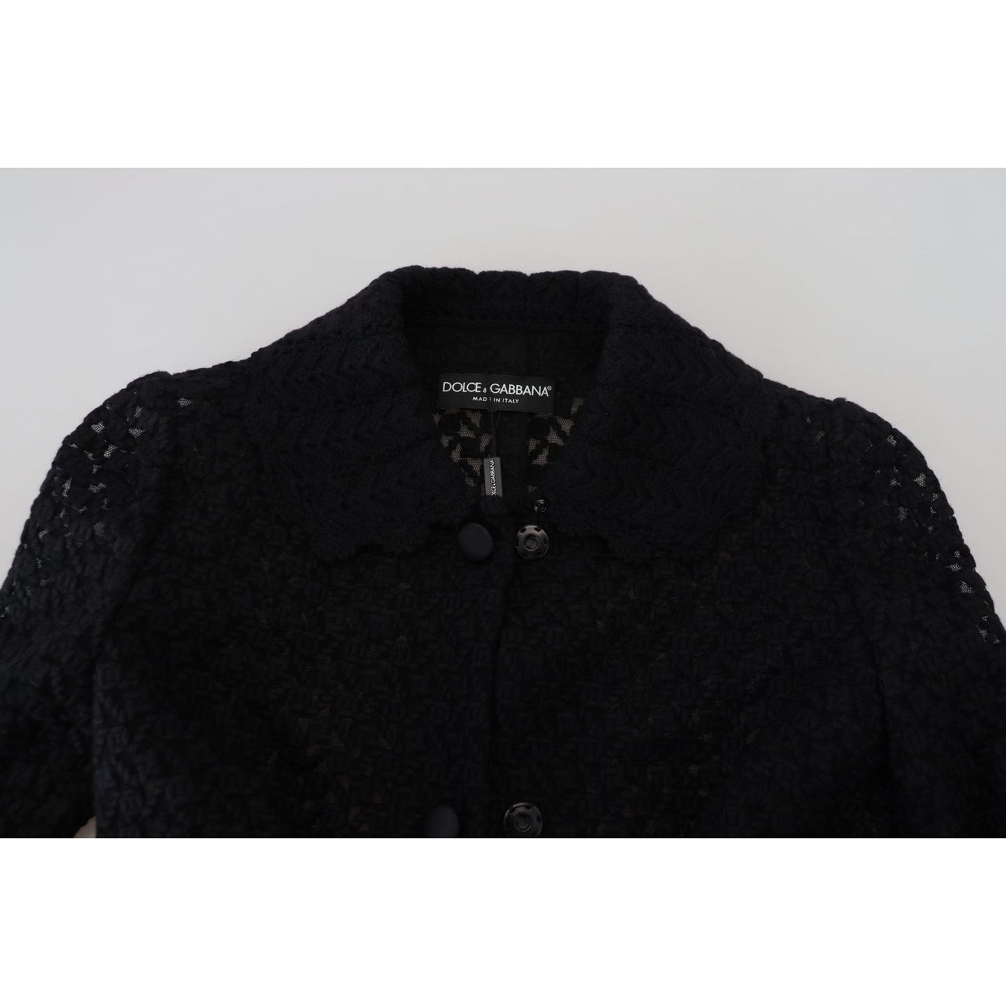 Dolce & Gabbana Black Button Down Long Blazer Cotton Jacket11% Acrylic,1728,20% Viscose,28% Polyester,4% Wool,5% Nylon,67345645728,Black,Clothing,Dolce & Gabbana,Full-Length Jackets - Jackets & Coats - Clothing,IT40|S,Jackets & Coats - Clothing,Jackets &