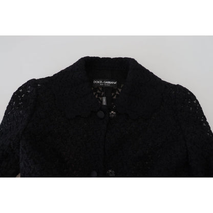 Dolce & Gabbana Black Button Down Long Blazer Cotton Jacket11% Acrylic,1728,20% Viscose,28% Polyester,4% Wool,5% Nylon,67345645728,Black,Clothing,Dolce & Gabbana,Full-Length Jackets - Jackets & Coats - Clothing,IT40|S,Jackets & Coats - Clothing,Jackets &