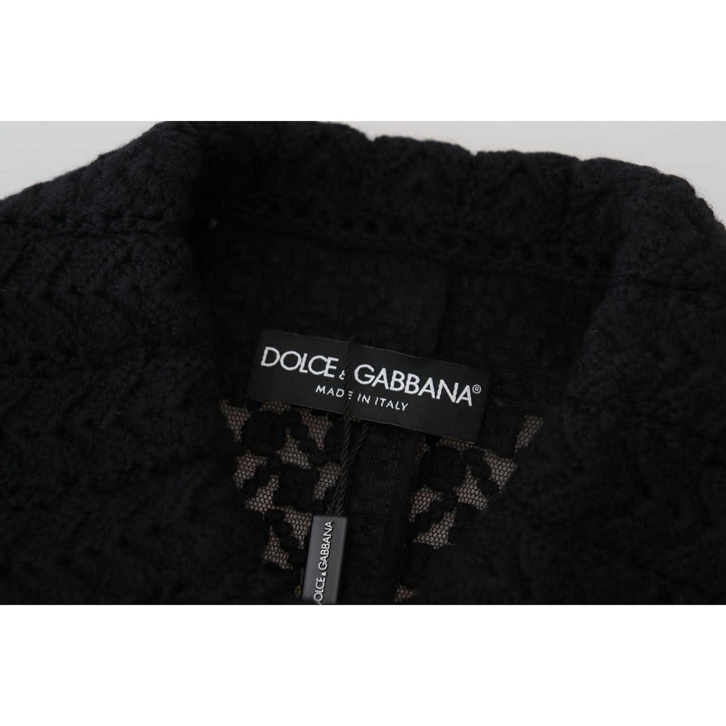 Dolce & Gabbana Black Button Down Long Blazer Cotton Jacket11% Acrylic,1728,20% Viscose,28% Polyester,4% Wool,5% Nylon,67345645728,Black,Clothing,Dolce & Gabbana,Full-Length Jackets - Jackets & Coats - Clothing,IT40|S,Jackets & Coats - Clothing,Jackets &