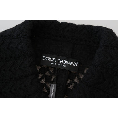 Dolce & Gabbana Black Button Down Long Blazer Cotton Jacket11% Acrylic,1728,20% Viscose,28% Polyester,4% Wool,5% Nylon,67345645728,Black,Clothing,Dolce & Gabbana,Full-Length Jackets - Jackets & Coats - Clothing,IT40|S,Jackets & Coats - Clothing,Jackets &