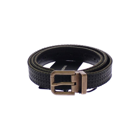 Dolce & Gabbana Blue Leather Logo Belt
