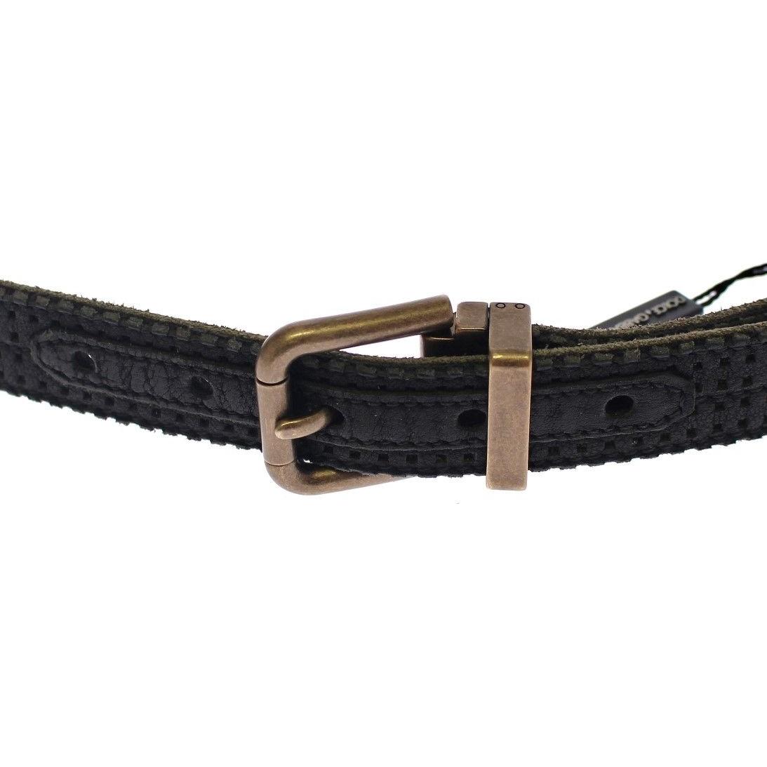 Dolce & Gabbana Blue Leather Logo Belt