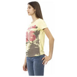 Trussardi Action Yellow Cotton Women T-Shirt TR-23083-XS