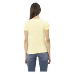 Trussardi Action Yellow Cotton Women T-Shirt TR-23083-XS