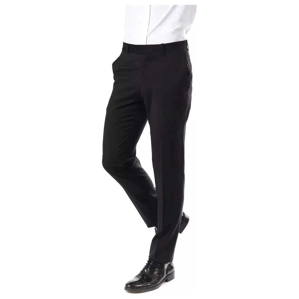 Uominitaliani Gray Wool Men's Suit Pants
