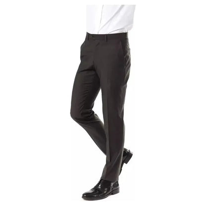 Uominitaliani Gray Wool Men's Suit Pant