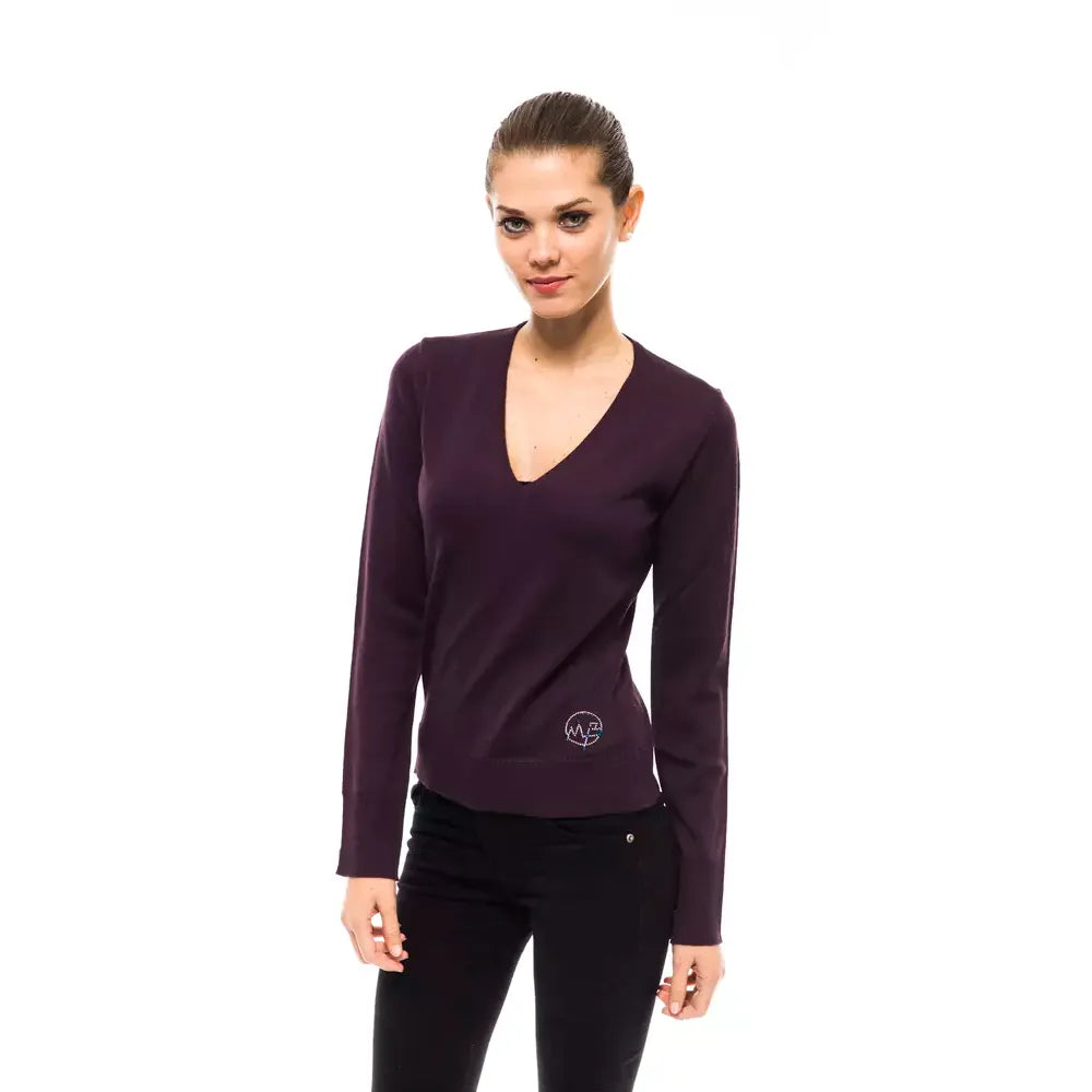 Montana Blu Purple Wool Women Sweater