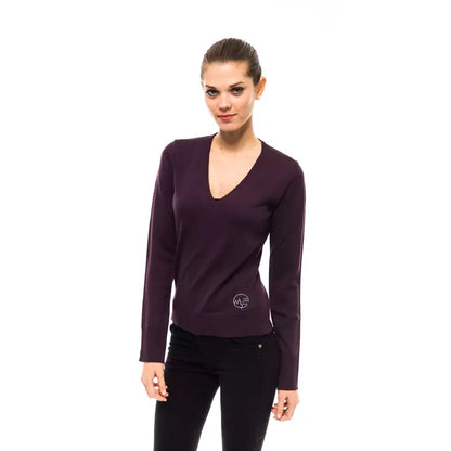 Montana Blu Purple Wool Women Sweater