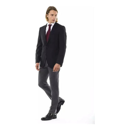 Uominitaliani Black Wool Men's Blazer