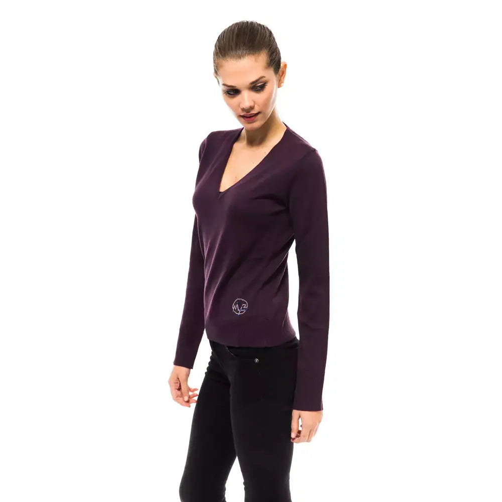Montana Blu Purple Wool Women Sweater