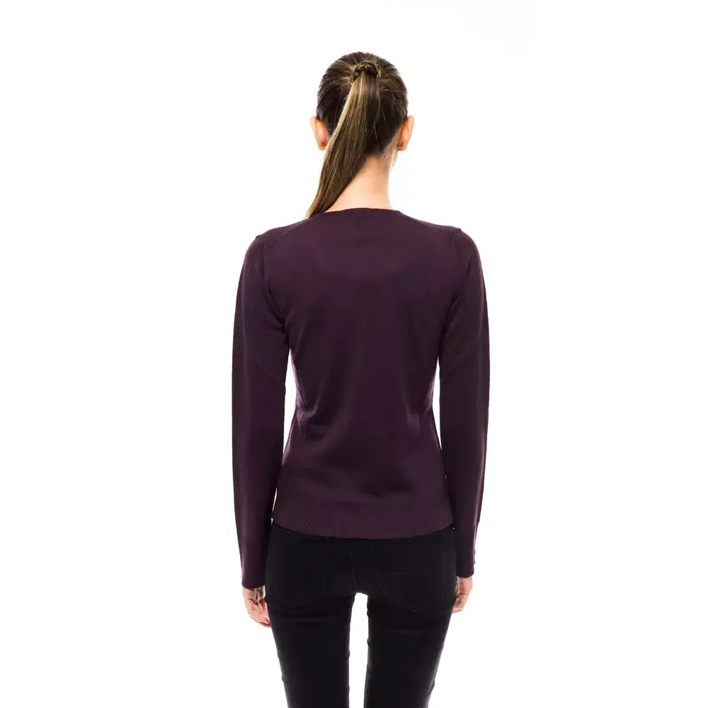 Montana Blu Purple Wool Women Sweater