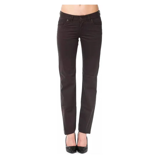Ungaro Fever Brown Cotton Women Pants UN-8202-W28