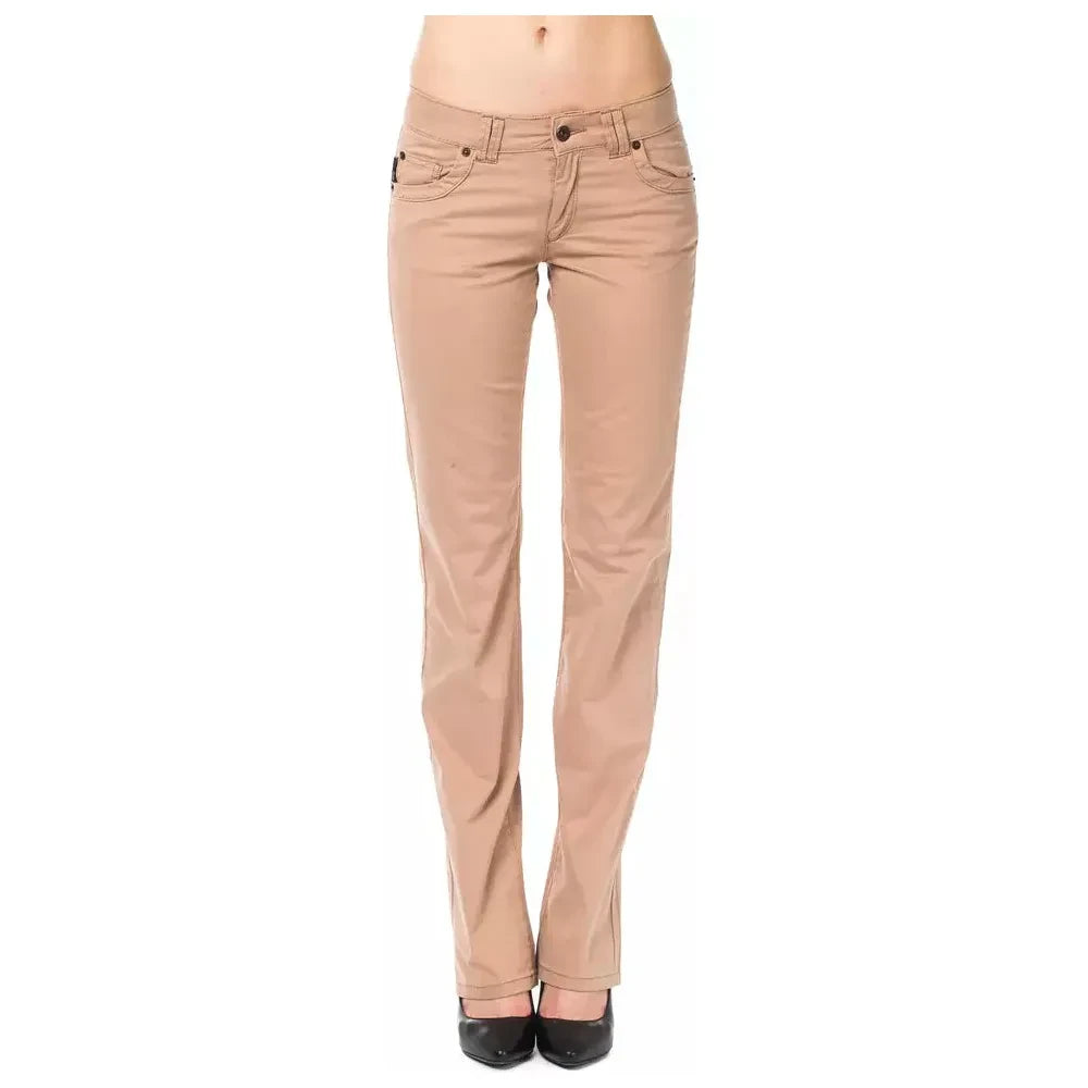 Ungaro Fever Beige Cotton Women Pants UN-8201-W28