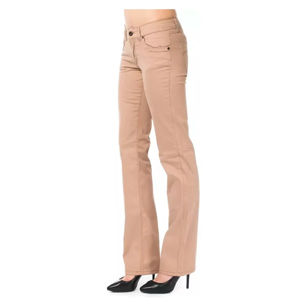 Ungaro Fever Beige Cotton Women Pants UN-8201-W28
