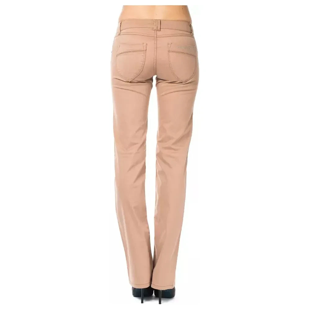 Ungaro Fever Beige Cotton Women Pants UN-8201-W28