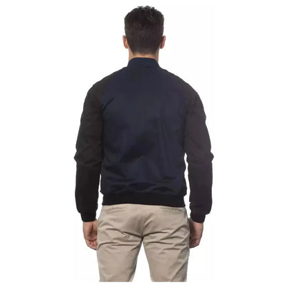 Verri Blue Cotton Men's Bomber Jacket