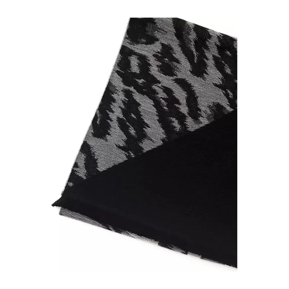 Cavalli Class Gray Wool Men Scarf 1728,67345744032,Accessories,Cavalli Class,Gray,Men,Men - Accessories,New with tags,Scarves - Accessories,Scarves - Men - Accessories,Scarves - Scarves - Accessories
