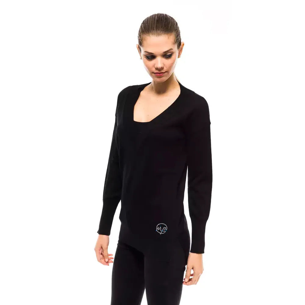 Montana Blu Black Wool Women Sweater