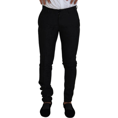 Dolce & Gabbana Black Polyester Men 2 Piece MARTINI Suit