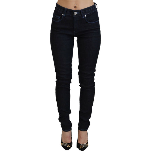 Acht Dark Blue Low Waist Slim Fit Women Denim Jeans PAN72700-26