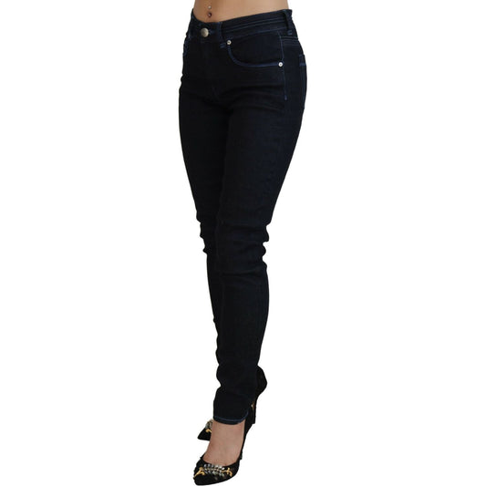 Acht Dark Blue Low Waist Slim Fit Women Denim Jeans PAN72700-26