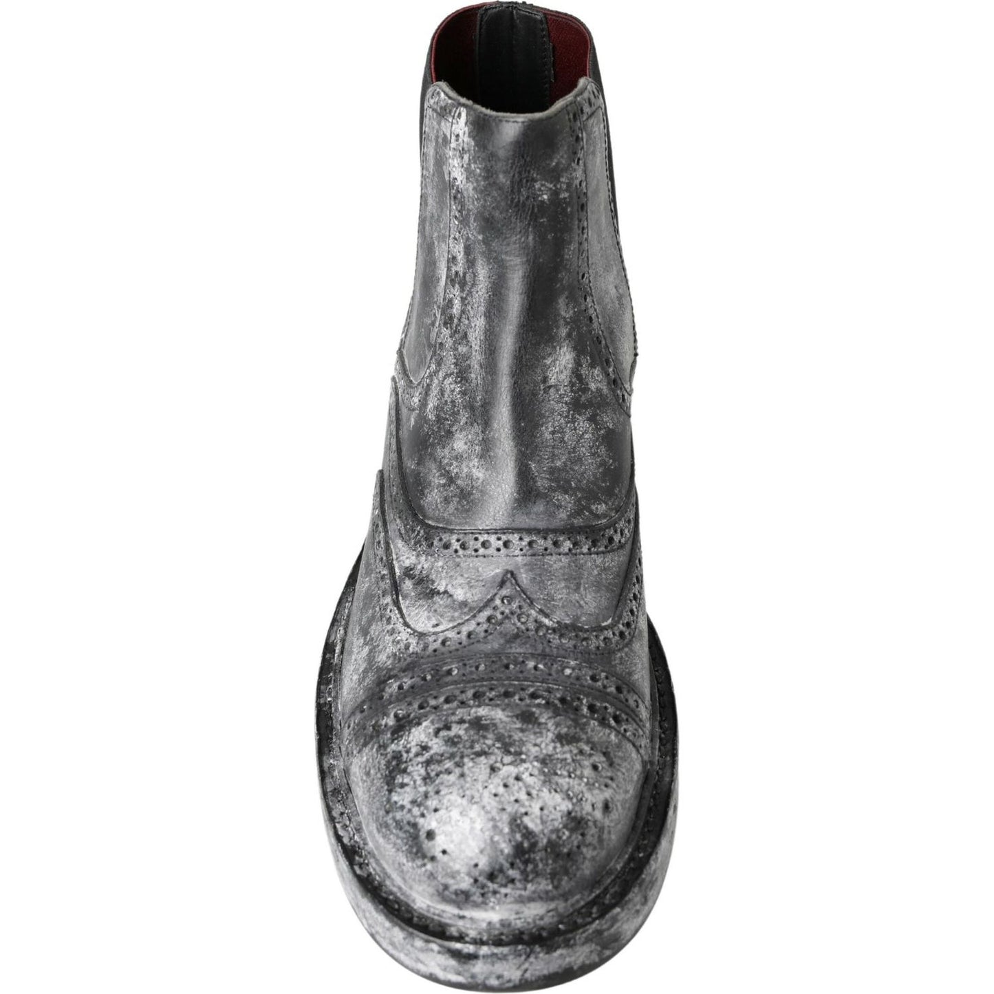 Dolce & Gabbana Black Gray Leather Ankle Boots 1728,18% PL,67345645728,76% Leather,Black,Boots - Men - Shoes,Boots - Shoes,Chelsea Boots - Boots - Shoes,Dolce & Gabbana,EU39/US6,Material: 6% Elastane,Men,Men - Shoes,New with tags,Shoes
