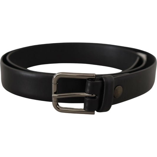 Dolce & Gabbana Black Calf Leather Classic Logo Metal Buckle Belt1728,67345645728,80 cm / 32 Inches,Accessories,Belts - Accessories,Belts - Men - Accessories,Black,Dolce & Gabbana,Material: Leather,Men,Men - Accessories,New with tags,Regular Belts - Belts