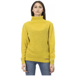 Baldinini Trend Yellow Wool Women Sweater Baldinini Trend Dark Khaki