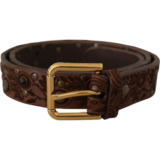 Dolce & Gabbana Brown Calf Leather Embossed Gold Metal Buckle1728,67345645728,85 cm / 34 Inches,Accessories,Belts - Accessories,Belts - Men - Accessories,Brown,Dolce & Gabbana,Material: Leather,Men,Men - Accessories,New with tags,Regular Belts - Belts - A
