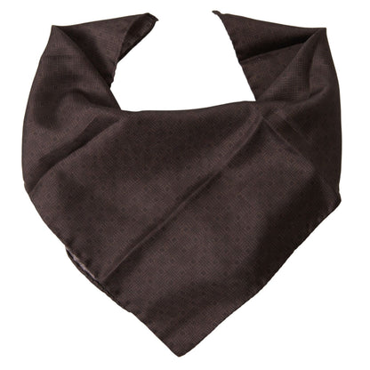 Dolce & Gabbana Brown Patterned Silk Square Handkerchief Scarf 1728,67345645728,Accessories,Brown,Dolce & Gabbana,Men,Men - Accessories,New with tags,Scarves - Accessories,Scarves - Men - Accessories,Scarves - Scarves - Accessories