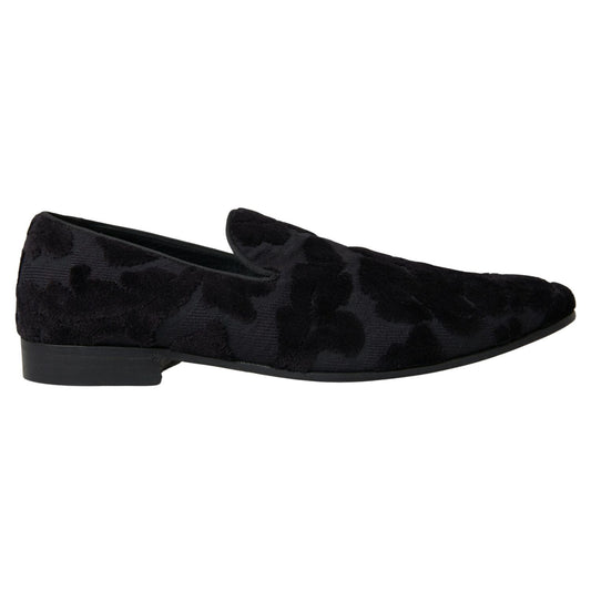 Dolce & Gabbana Black Brocade Loafers Formal Shoes 1728,67345645728,84% Viscose,Black,Dolce & Gabbana,EU44/US11,Loafers - Shoes,Material: 16% PL,Men,Men - Shoes,New with tags,Shoes,Slip-On Loafers - Loafers - Shoes,Sneakers - Men - Shoes