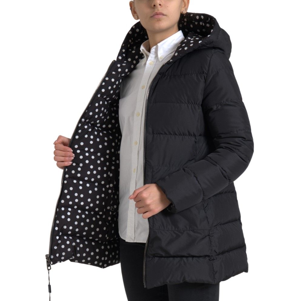 Dolce & Gabbana Black Polyester Hooded Reversible Jacket1728,67345645728,Black,Clothing,Dolce & Gabbana,Hoodies - Sweaters - Clothing,IT36|XXS,IT38|XS,IT40|S,IT42|M,IT44 | L,Jackets & Coats - Clothing,Jackets & Coats - Women - Clothing,Material: 100% Poly