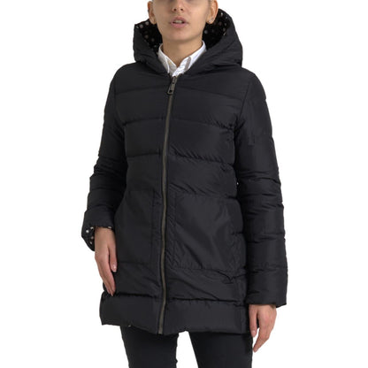 Dolce & Gabbana Black Polyester Hooded Reversible Jacket1728,67345645728,Black,Clothing,Dolce & Gabbana,Hoodies - Sweaters - Clothing,IT36|XXS,IT38|XS,IT40|S,IT42|M,IT44 | L,Jackets & Coats - Clothing,Jackets & Coats - Women - Clothing,Material: 100% Poly