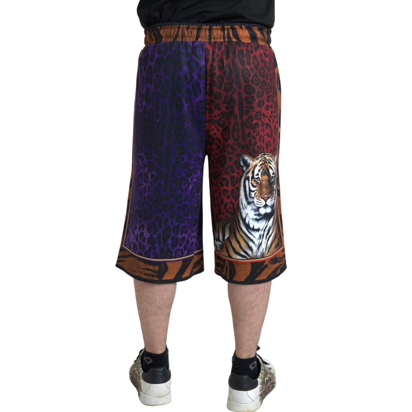 Dolce & Gabbana Multicolor Tiger Print Men Bermuda Shorts