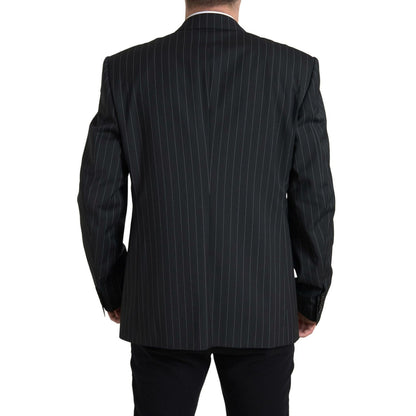 Dolce & Gabbana Black Stripe Single Breasted SICILIA Blazer
