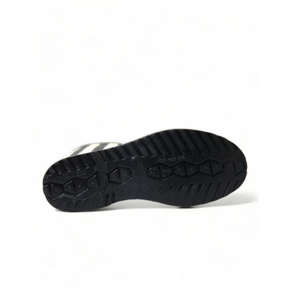 Dolce & Gabbana Black Rubber Knee High Flat Boots Shoes