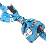 Dolce & Gabbana Blue Jazz Club Silk Adjustable Neck Papillon Bow Tie FT3777