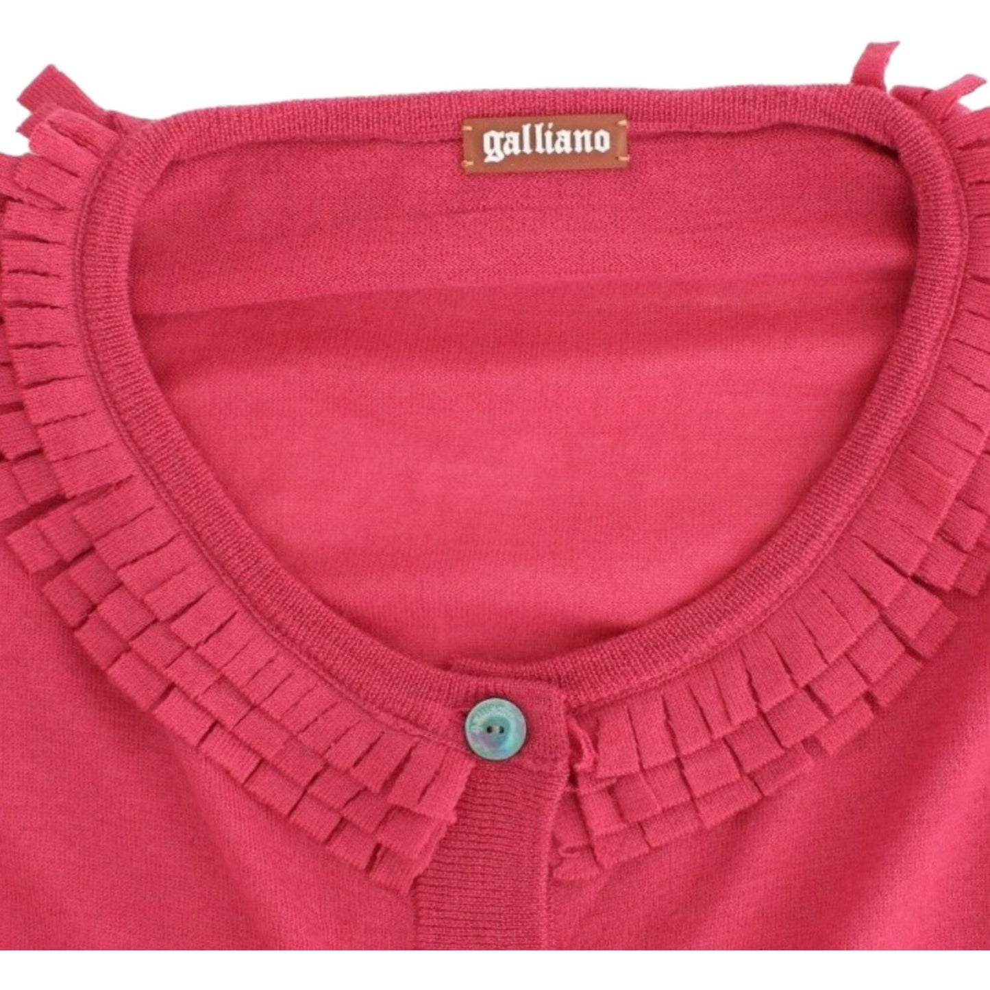 John Galliano Pink wool cardigan