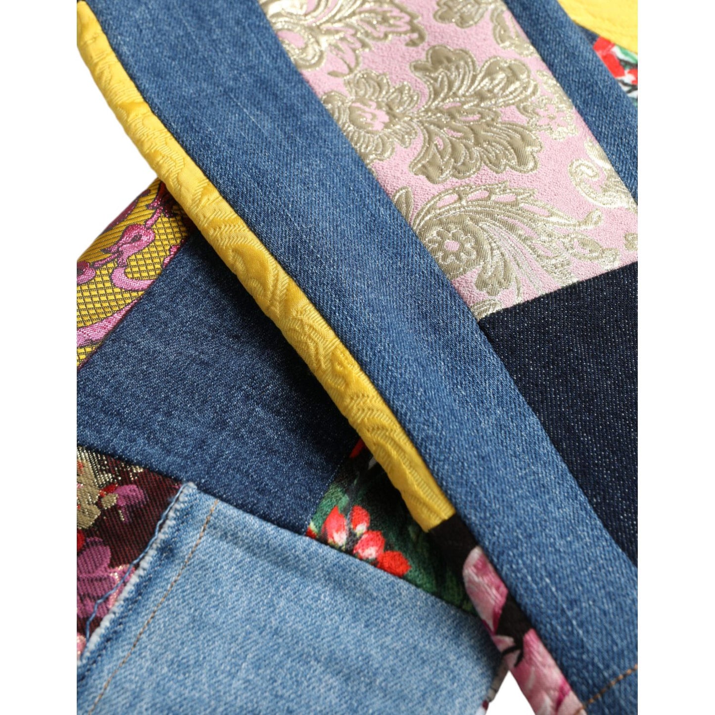 Dolce & Gabbana Multicolor Patchwork GRACE Skinny Denim Jeans