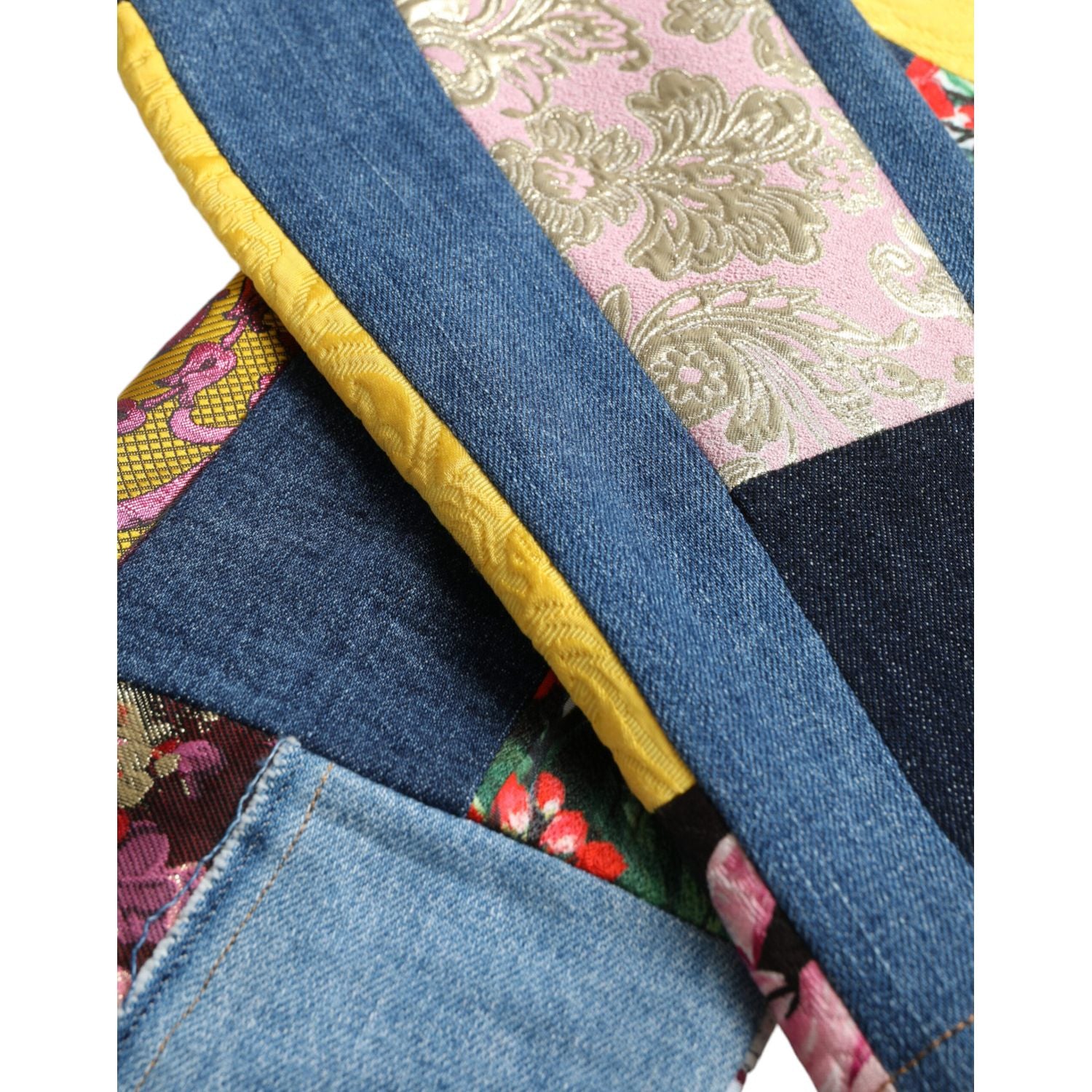 Dolce & Gabbana Multicolor Patchwork GRACE Skinny Denim Jeans