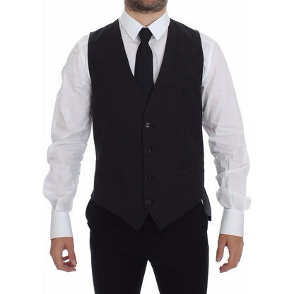 Dolce & Gabbana Gray Slim Fit Button Front Dress Formal Vest 1728,48 | M,67345645728,Clothing,Dolce & Gabbana,Gray,Material:,Men,Men - Clothing,New with tags,Suits & Blazers - Clothing,Vests - Men - Clothing,Waistcoats - Suits & Blazers - Clothing