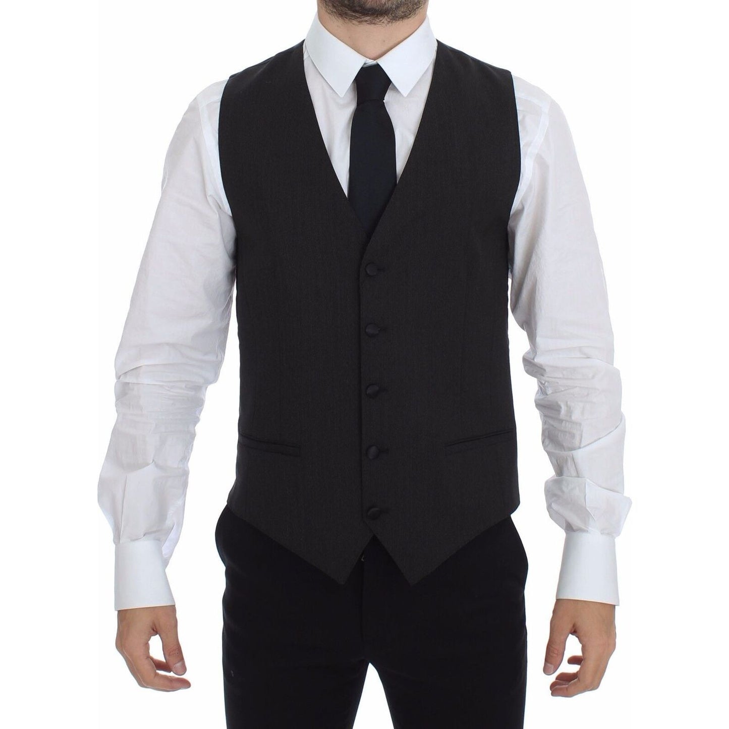 Dolce & Gabbana Gray Wool Stretch Dress Vest Blazer 1728,2% Elastane,44% Wool,67345645728,Clothing,Dolce & Gabbana,Gray,IT44 | XS,IT48 | M,Material: 54% Polyester,Men,Men - Clothing,New with tags,Suits & Blazers - Clothing,Vests - Men - Clothing,Waistcoat