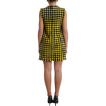 Dolce & Gabbana Houndstooth Knitted Chic Yellow Mini Skirt Dolce & Gabbana Sienna