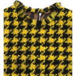 Dolce & Gabbana Houndstooth Knitted Chic Yellow Mini Skirt Dolce & Gabbana Goldenrod